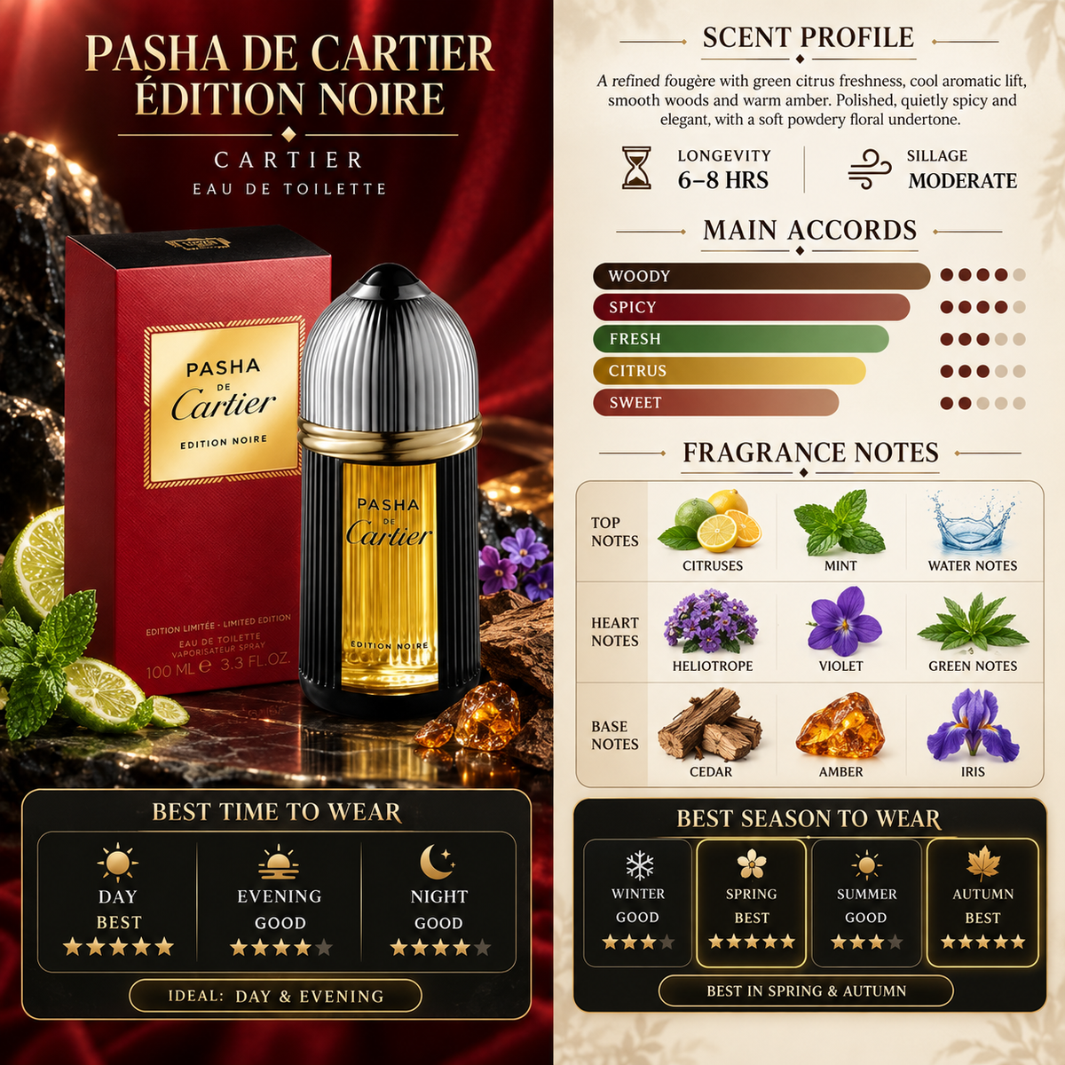 Pasha de Cartier Edition Noire Eau de Toilette - Cartier