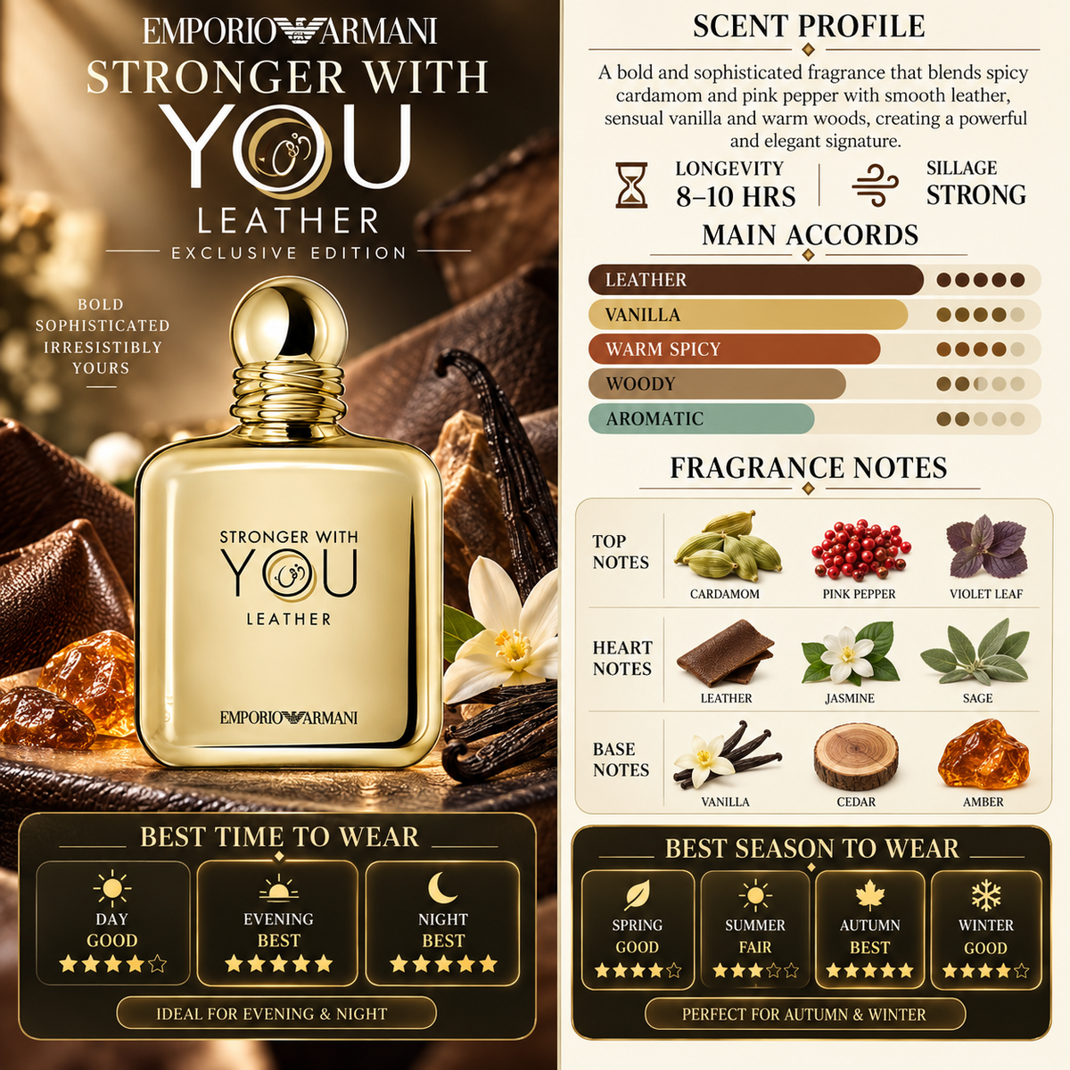 Stronger With You Leather EDP - Emporio Armani