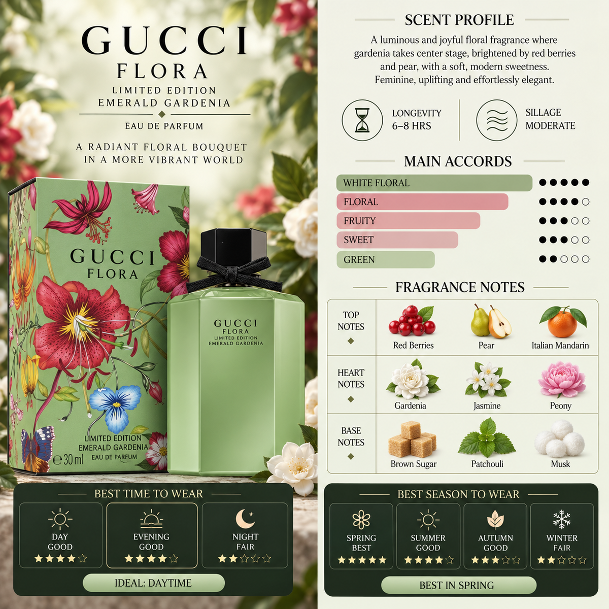 Gucci Flora Emerlad Gardenia EDP - Gucci
