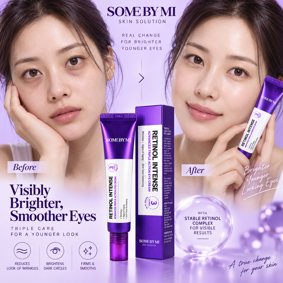 Retinol Intense Advanced Triple Action Eye Cream - SOME BY MI