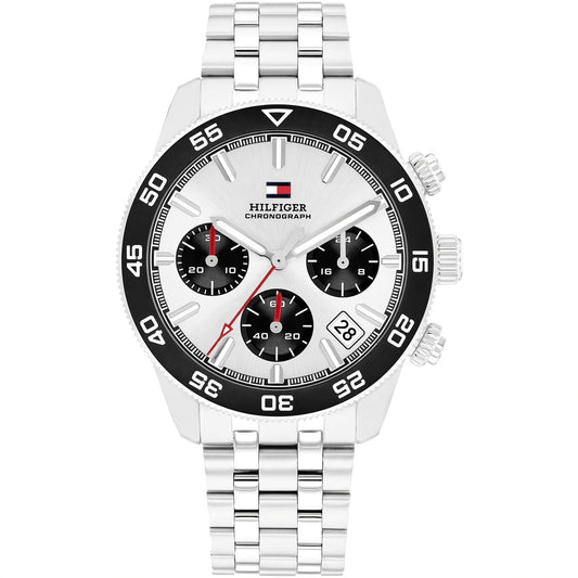 Tommy Hilfiger TH85 Men’s Chronograph Watch – Silver Dial & Stainless Steel Bracelet 1792215