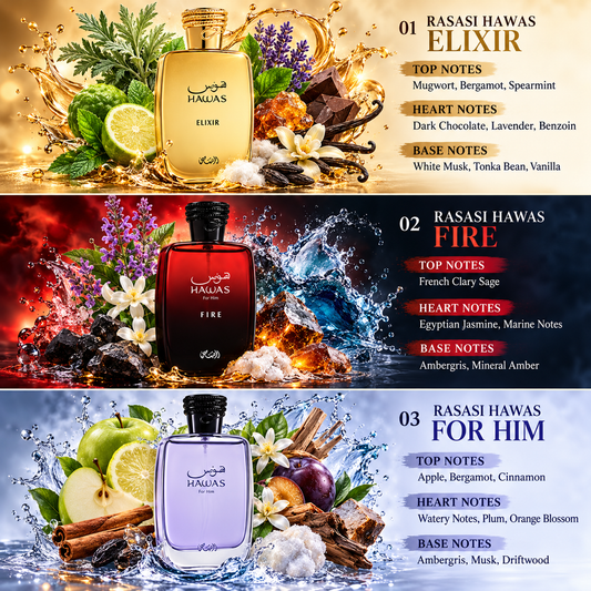 COLLECTION HAWAS FIRE 3*30ML - Rasasi